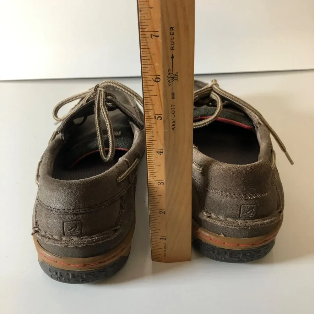 Sperry Top Sider Leather Boat Shoes Mens Size 11M Brown Non Marking Sole Loafer